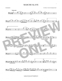 page one of Marche Slav, Op. 31 (Trombone Solo)