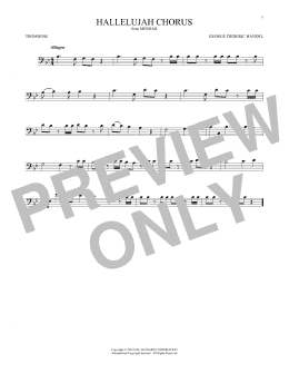 page one of Hallelujah Chorus (Trombone Solo)