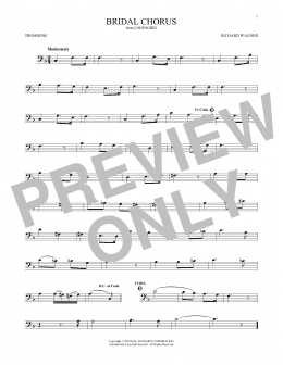 page one of Bridal Chorus (Trombone Solo)