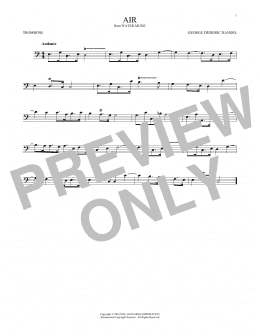 page one of Air (Trombone Solo)
