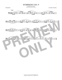 page one of Largo From Symphony No. 9 ("New World") (Trombone Solo)