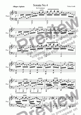 page one of Sonata No.4