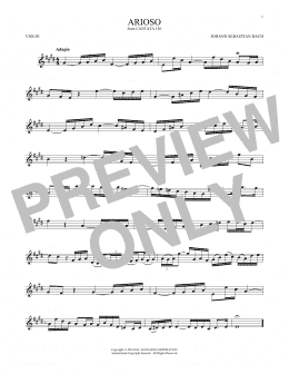 page one of Arioso (Violin Solo)