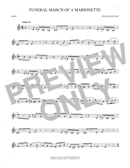 page one of Funeral March Of A Marionette (French Horn Solo)