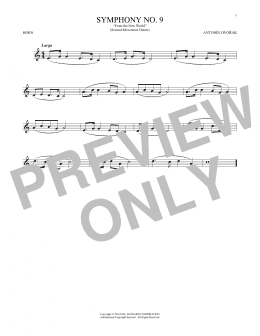 page one of Largo From Symphony No. 9 ("New World") (French Horn Solo)