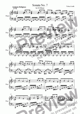page one of Sonata No.7
