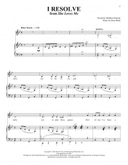 page one of I Resolve (Piano & Vocal)