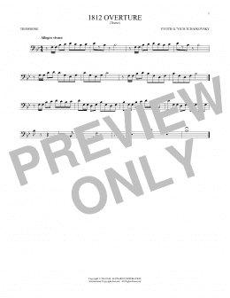 page one of 1812 Overture (Trombone Solo)