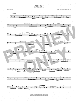 page one of Arioso (Trombone Solo)
