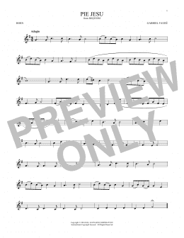 page one of Pie Jesu (French Horn Solo)