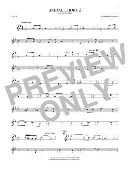 page one of Bridal Chorus (Violin Solo)