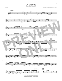 page one of Overture (French Horn Solo)
