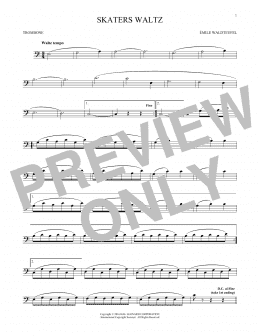 page one of The Skaters (Waltz) (Trombone Solo)