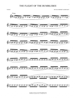 page one of The Flight Of The Bumble Bee (Violin Solo)