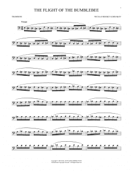 page one of The Flight Of The Bumble Bee (Trombone Solo)