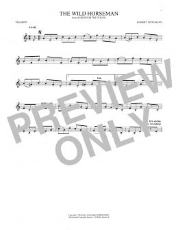 page one of The Wild Horseman (Wilder Reiter), Op. 68, No. 8 (Trumpet Solo)