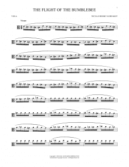 page one of The Flight Of The Bumble Bee (Viola Solo)