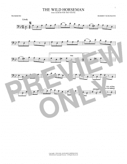 page one of The Wild Horseman (Wilder Reiter), Op. 68, No. 8 (Trombone Solo)