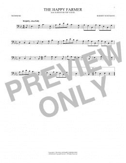 page one of The Happy Farmer (Trombone Solo)