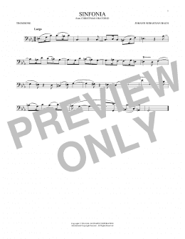 page one of Sinfonia (Trombone Solo)