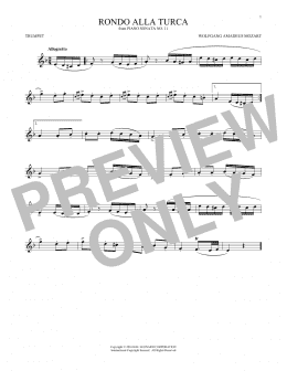 page one of Rondo Alla Turca (Trumpet Solo)