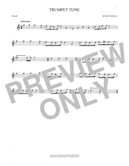 page one of Trumpet Tune (Violin Solo)
