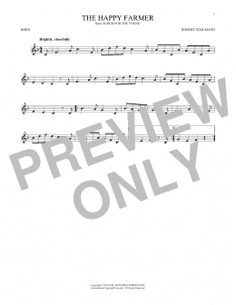 page one of The Happy Farmer (French Horn Solo)