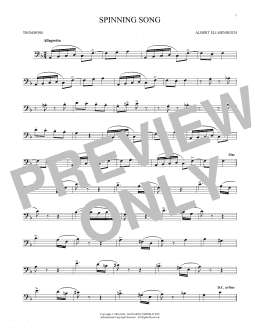 page one of Spinning Song (Trombone Solo)