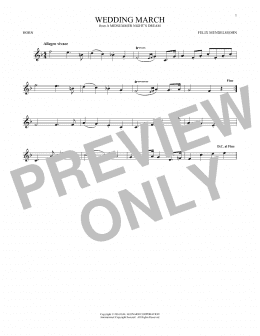 page one of Wedding March (French Horn Solo)