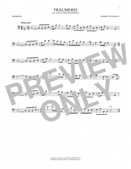 page one of Traumerei (Trombone Solo)