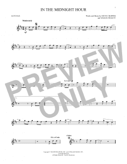 page one of In The Midnight Hour (Alto Sax Solo)