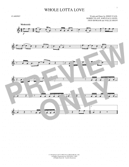 page one of Whole Lotta Love (Clarinet Solo)