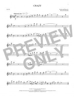 page one of Crazy (Flute Solo)
