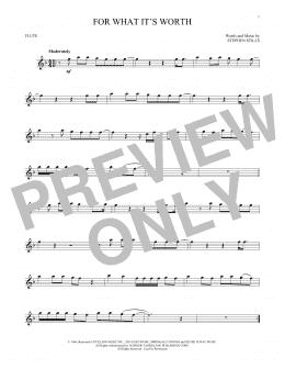 page one of For What It's Worth (Flute Solo)