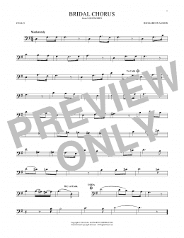page one of Bridal Chorus (Cello Solo)