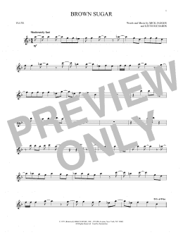 page one of Brown Sugar (Flute Solo)