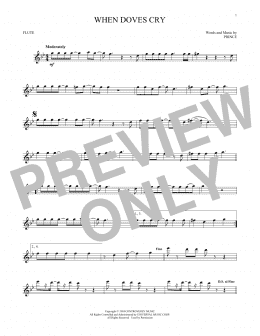 page one of When Doves Cry (Flute Solo)