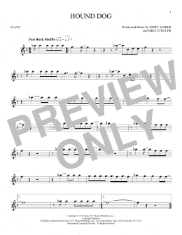 page one of Hound Dog (Flute Solo)