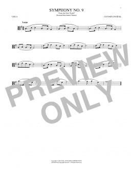 page one of Largo From Symphony No. 9 ("New World") (Viola Solo)