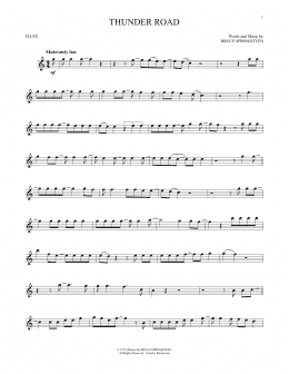page one of Thunder Road (Flute Solo)