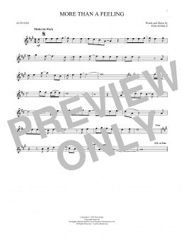 page one of More Than A Feeling (Alto Sax Solo)