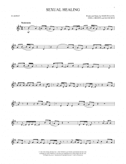 page one of Sexual Healing (Clarinet Solo)