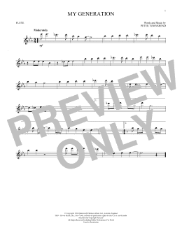 page one of My Generation (Flute Solo)