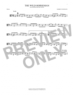 page one of The Wild Horseman (Wilder Reiter), Op. 68, No. 8 (Viola Solo)
