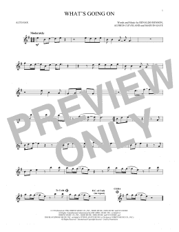 page one of What's Going On (Alto Sax Solo)