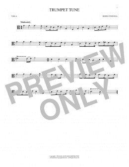 page one of Trumpet Tune (Viola Solo)
