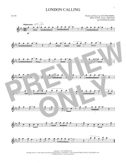 page one of London Calling (Flute Solo)