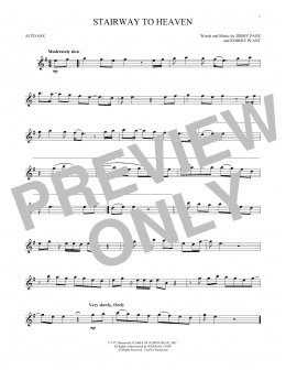 page one of Stairway To Heaven (Alto Sax Solo)