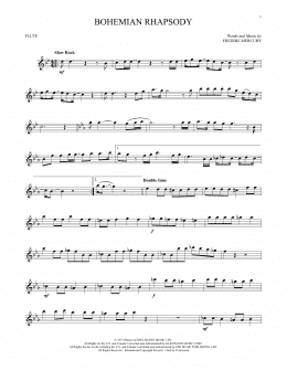 page one of Bohemian Rhapsody (Flute Solo)