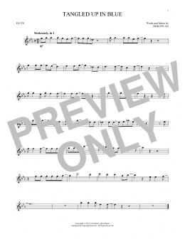 page one of Tangled Up In Blue (Flute Solo)